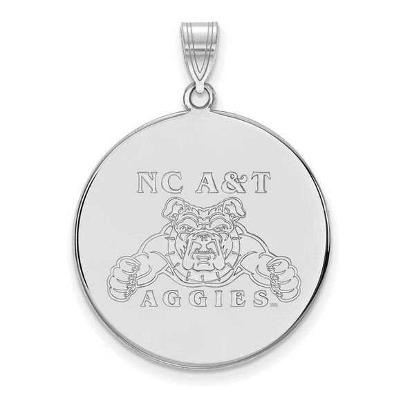 Sterling Silver North Carolina A&T XL Disc Pendant